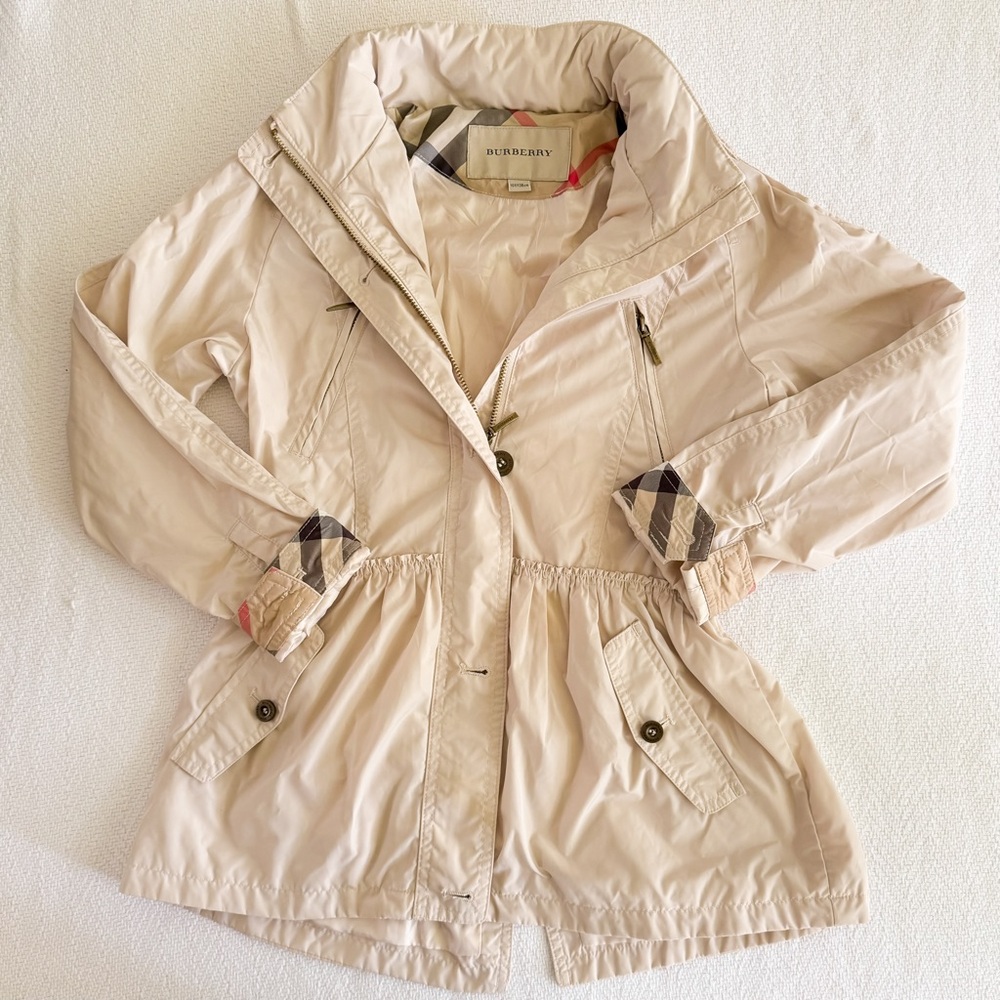 Burberry Kids Light Tan Raincoat